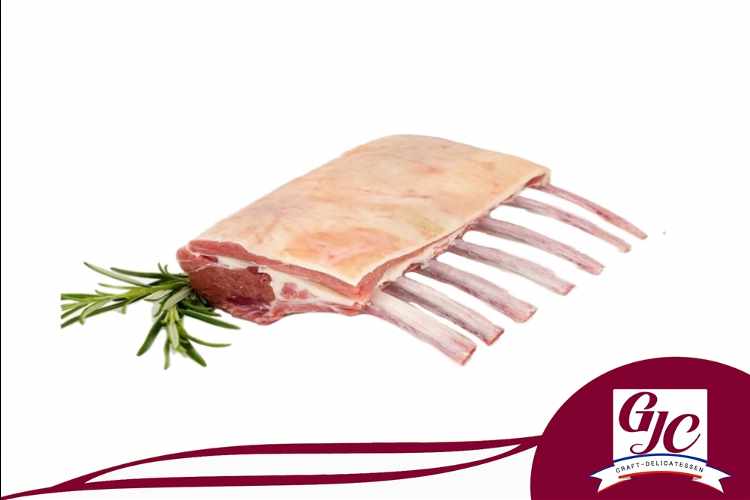 Lamb rack frenched Cap off