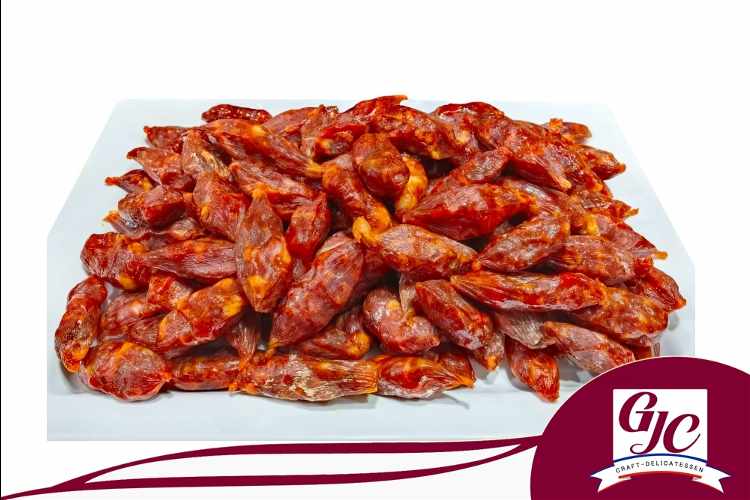 Chorizo ??in the shape of Olives